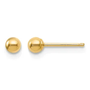 14 Karat Yellow Gold Estate Ball Stud Earrings